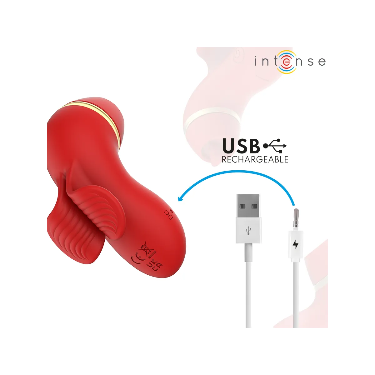 Patty-Stimulator mit 4 Aufsätzen, Saug-, Kletter-, Kitzel- und Leckfunktion von Intense Fun | Fesselliebe.de