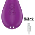 Ateneo wiederaufladbarer Multifunktionsvibrator 7 Vibrationen mit Oszillierender Zunge und Lila Saugrohr von Intense Fun