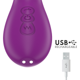 Ateneo wiederaufladbarer Multifunktionsvibrator 7 Vibrationen mit Oszillierender Zunge und Lila Saugrohr von Intense Fun | Fesselliebe.de