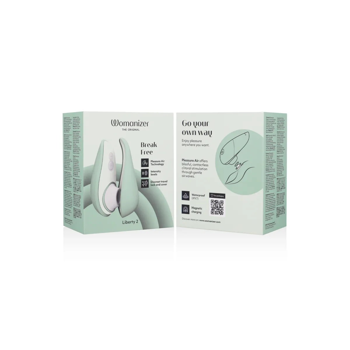 Liberty 2 Klitorisstimulator & Sauggerät Hellgrün von Womanizer | Fesselliebe.de