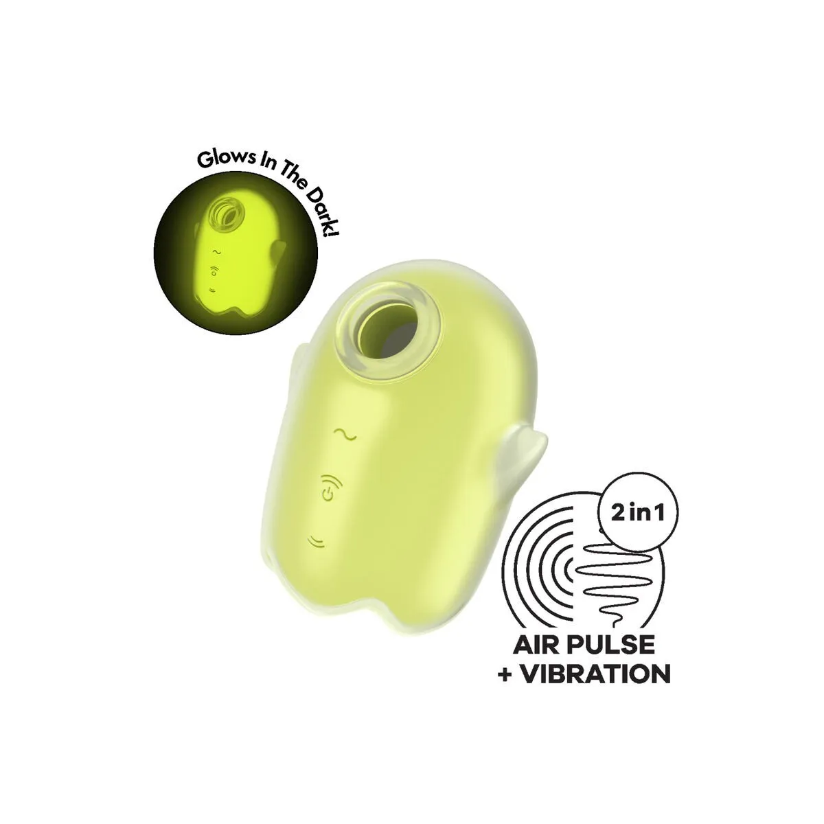 Glowing Ghost Air Pulse & Vibrator Gelb von Satisfyer Air Pulse | Fesselliebe.de