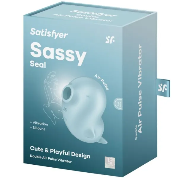 Sassy Seal Stimulator & Vibrator Blau von Satisfyer Air Pulse | Fesselliebe.de