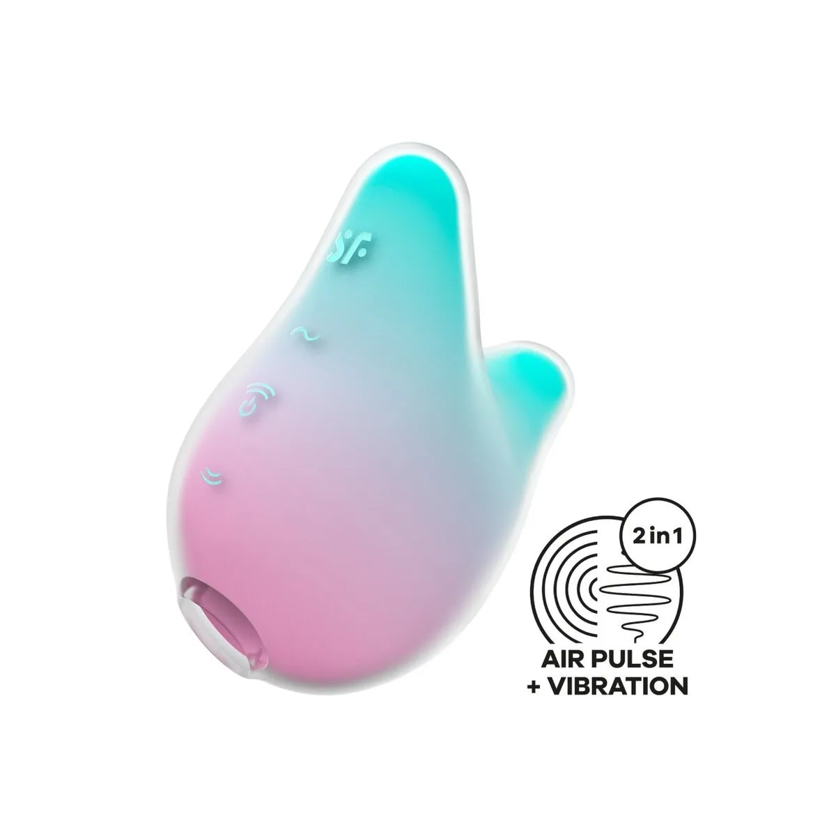 Mermaid Vibes Stimulator & Vibrator Mint und Pink von Satisfyer Air Pulse | Fesselliebe.de