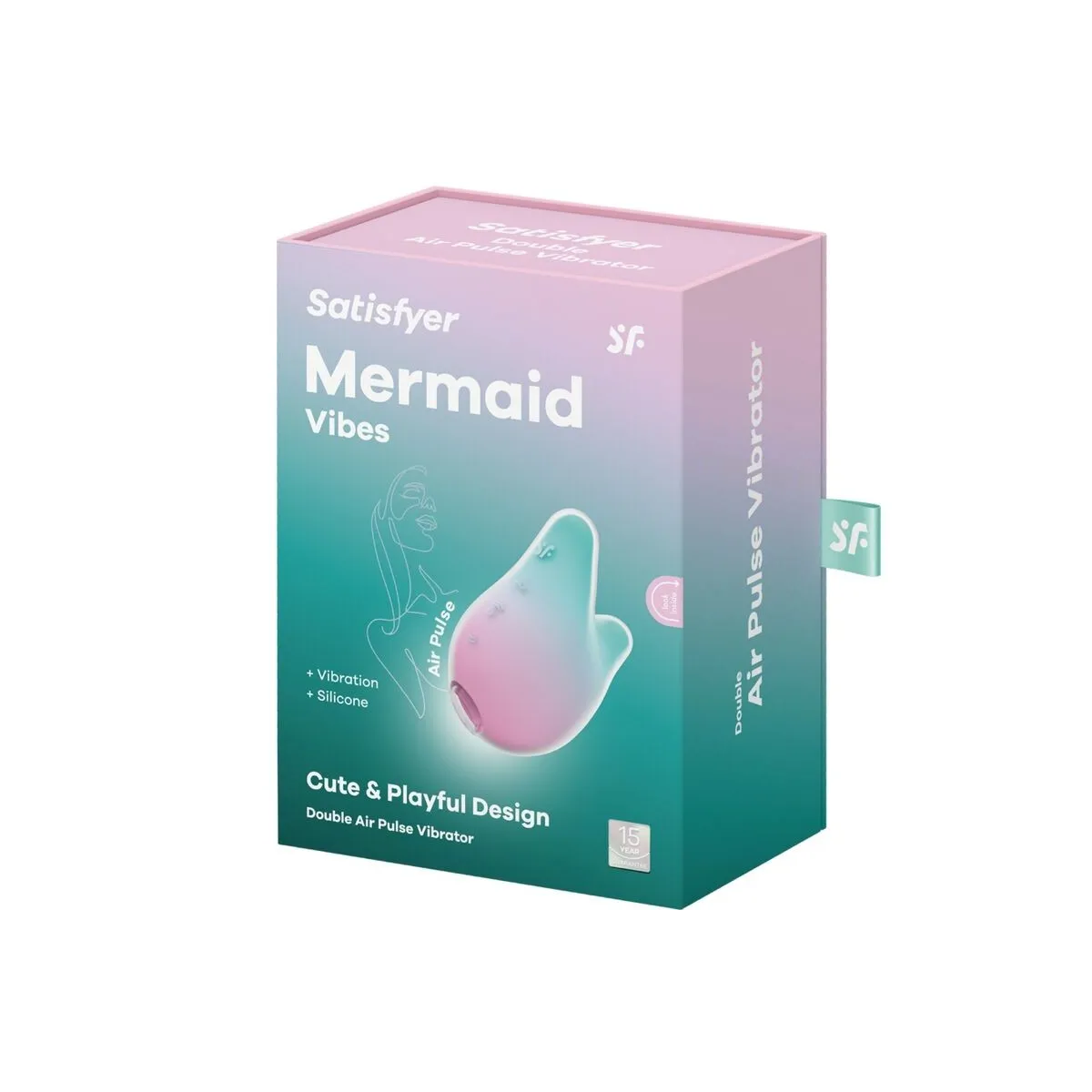 Mermaid Vibes Stimulator & Vibrator Mint und Pink von Satisfyer Air Pulse | Fesselliebe.de