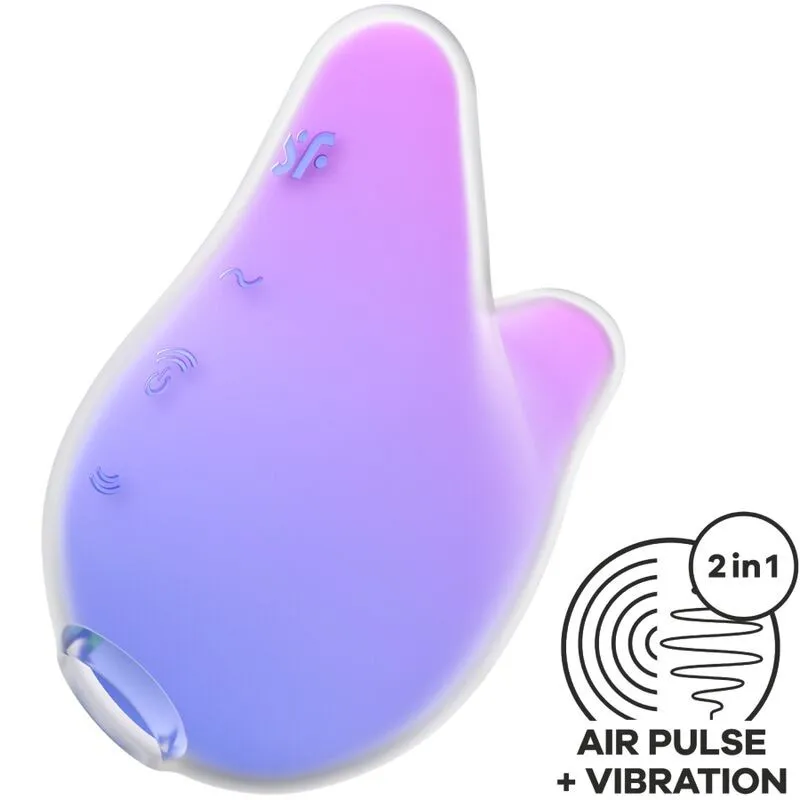 Mermaid Vibes Stimulator & Vibrator Violett und Rosa von Satisfyer Air Pulse | Fesselliebe.de