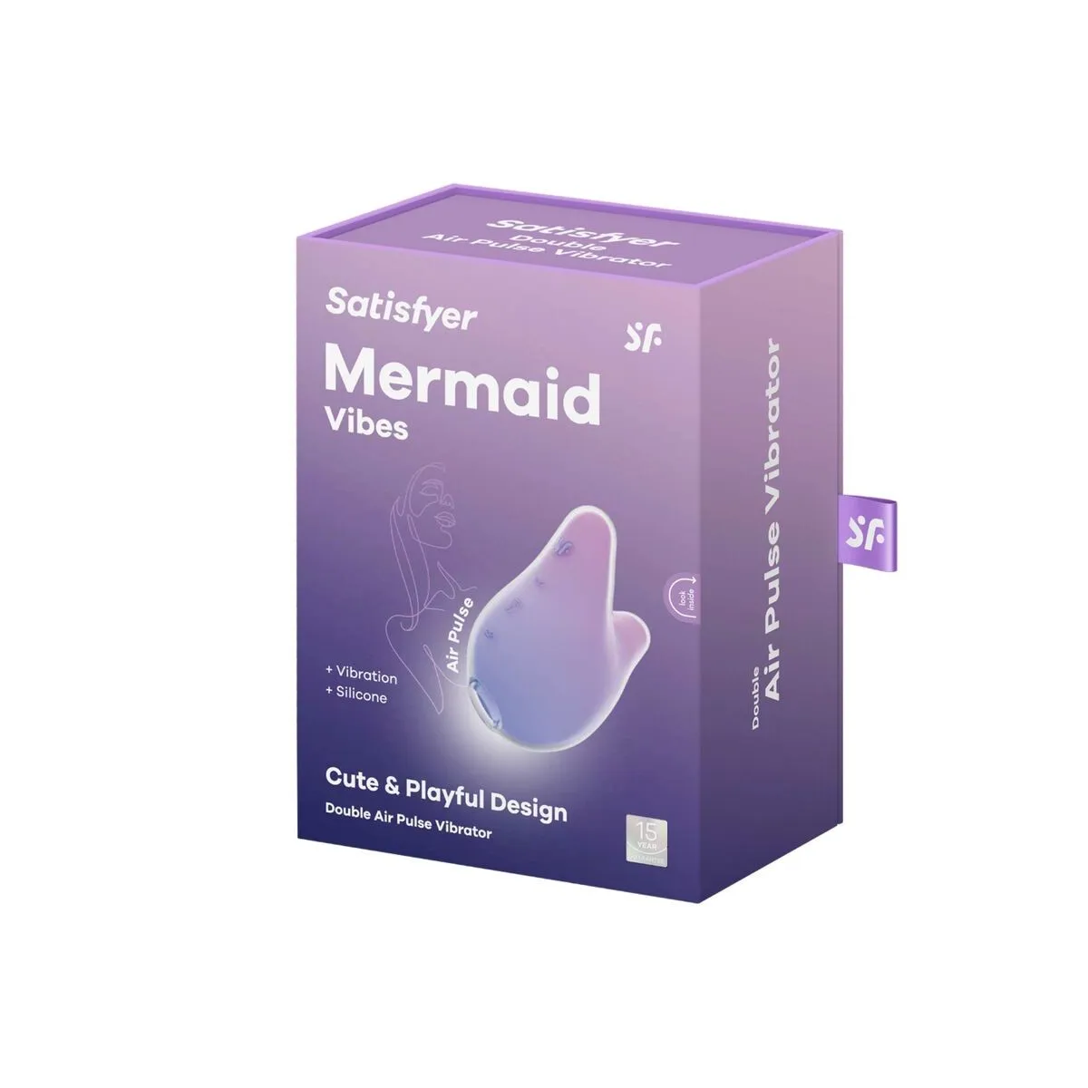 Mermaid Vibes Stimulator & Vibrator Violett und Rosa von Satisfyer Air Pulse | Fesselliebe.de