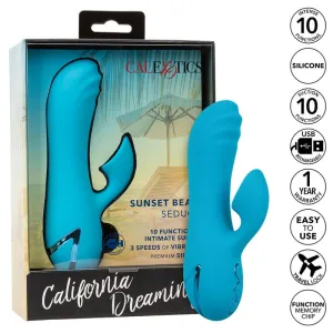 Sunset Beach Seducer Vibrator & Stimulator 10 Funktionen Blau von Calexotics | Fesselliebe.de
