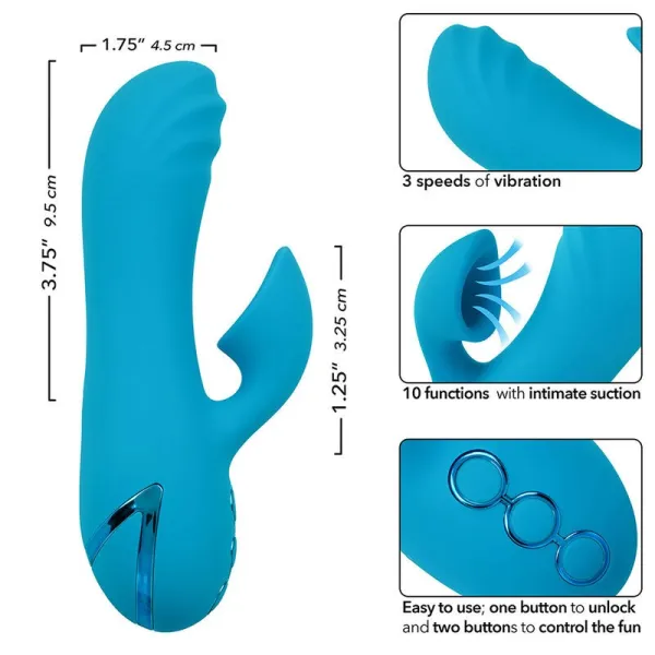 Sunset Beach Seducer Vibrator & Stimulator 10 Funktionen Blau von Calexotics | Fesselliebe.de