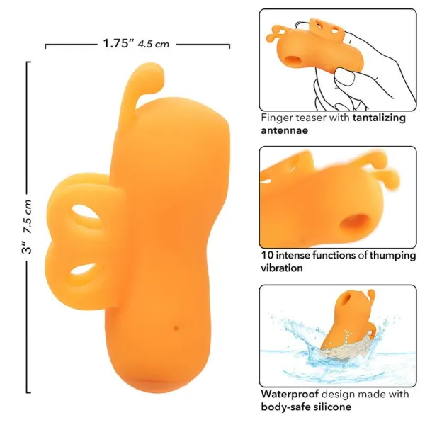 Neon Vibes der Buzzing Vibe Fingerstimulator 10 Vibrationen Orange von Calexotics | Fesselliebe.de