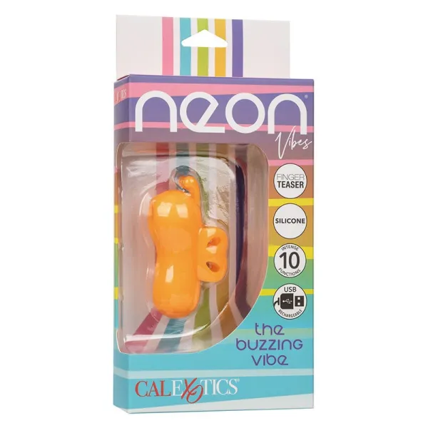 Neon Vibes der Buzzing Vibe Fingerstimulator 10 Vibrationen Orange von Calexotics | Fesselliebe.de