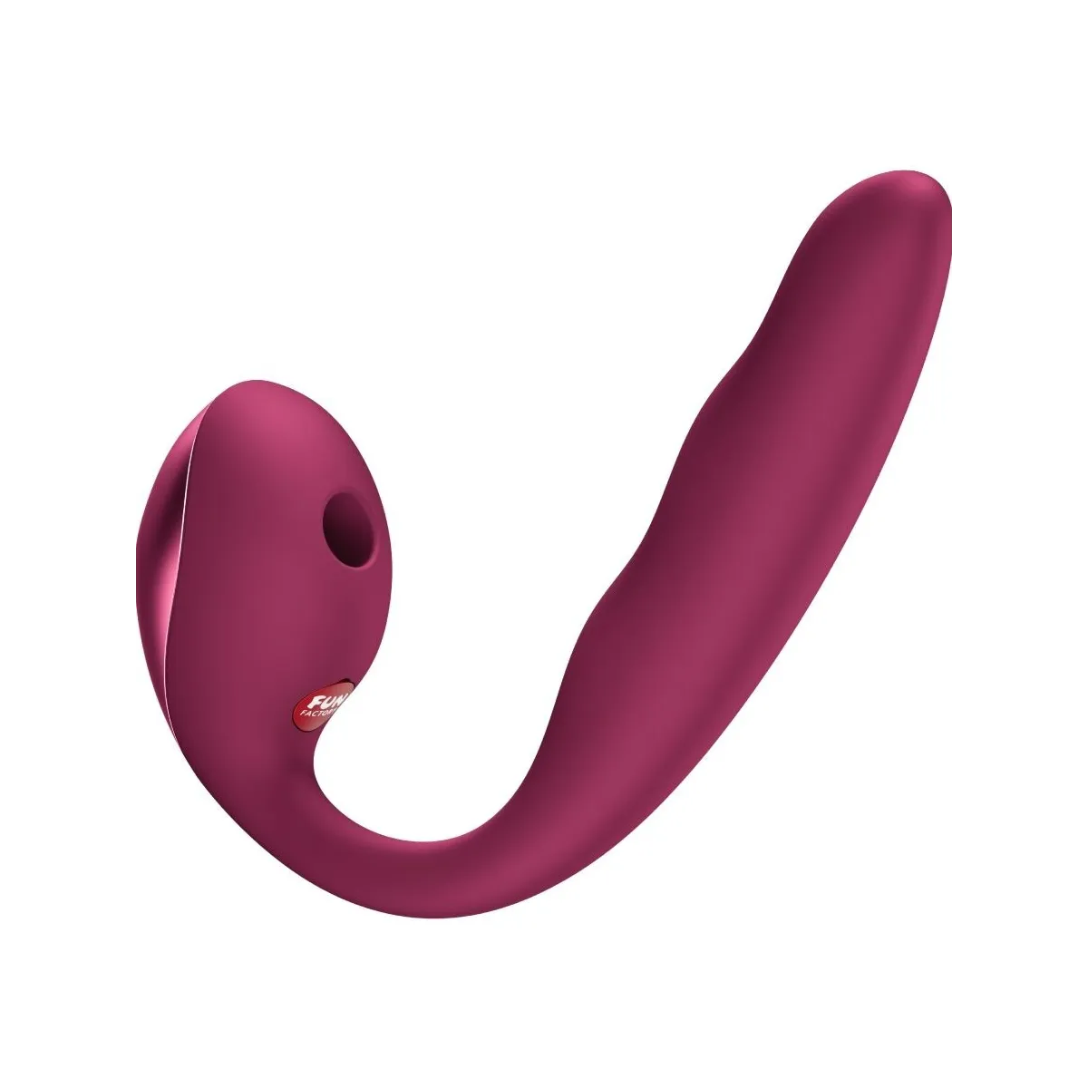 Allegro Einsetzbarer Doppel-Luftpulsvibrator Weinrot von Fun Factory | Fesselliebe.de