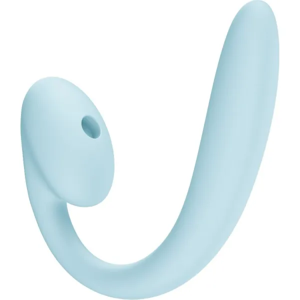 Crescendo Einsetzbarer Doppel-Luftpuls-Vibrator Eisblau von Fun Factory | Fesselliebe.de