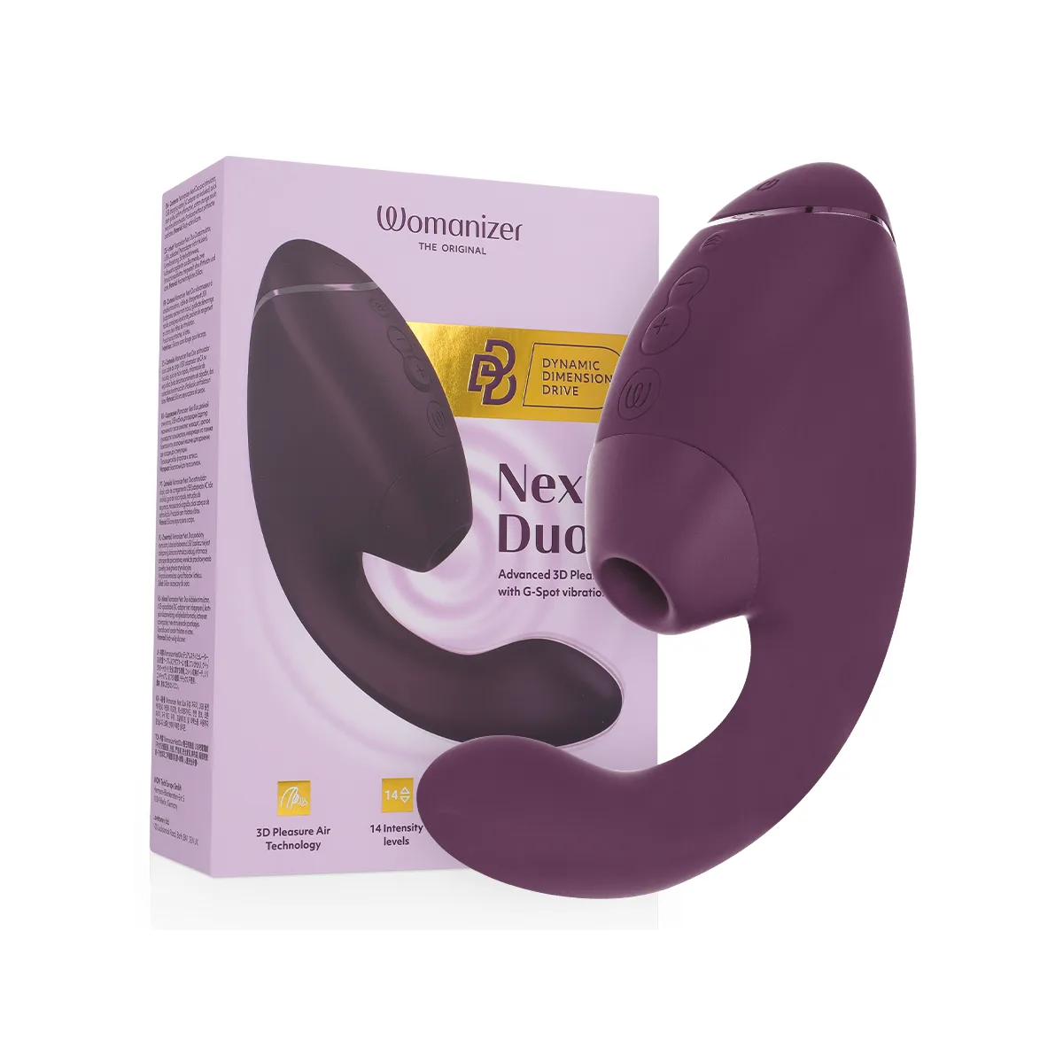 Duo Next Doppelter Klitoris- & G-Punkt-Stimulator Dunkellila von Womanizer | Fesselliebe.de