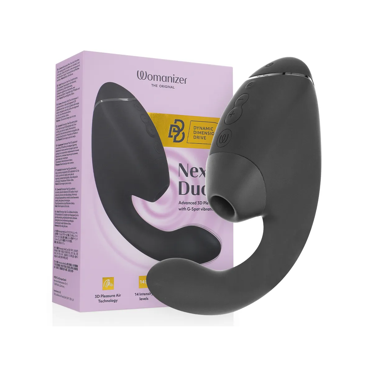 Duo Next Doppelter Klitoris- & G-Punkt-Stimulator Schwarz von Womanizer | Fesselliebe.de