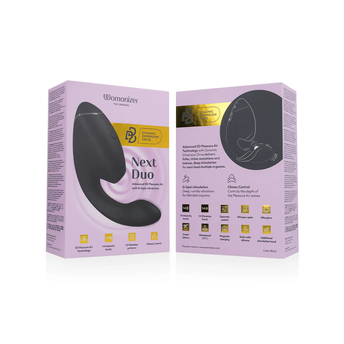 Duo Next Doppelter Klitoris- & G-Punkt-Stimulator Schwarz von Womanizer | Fesselliebe.de