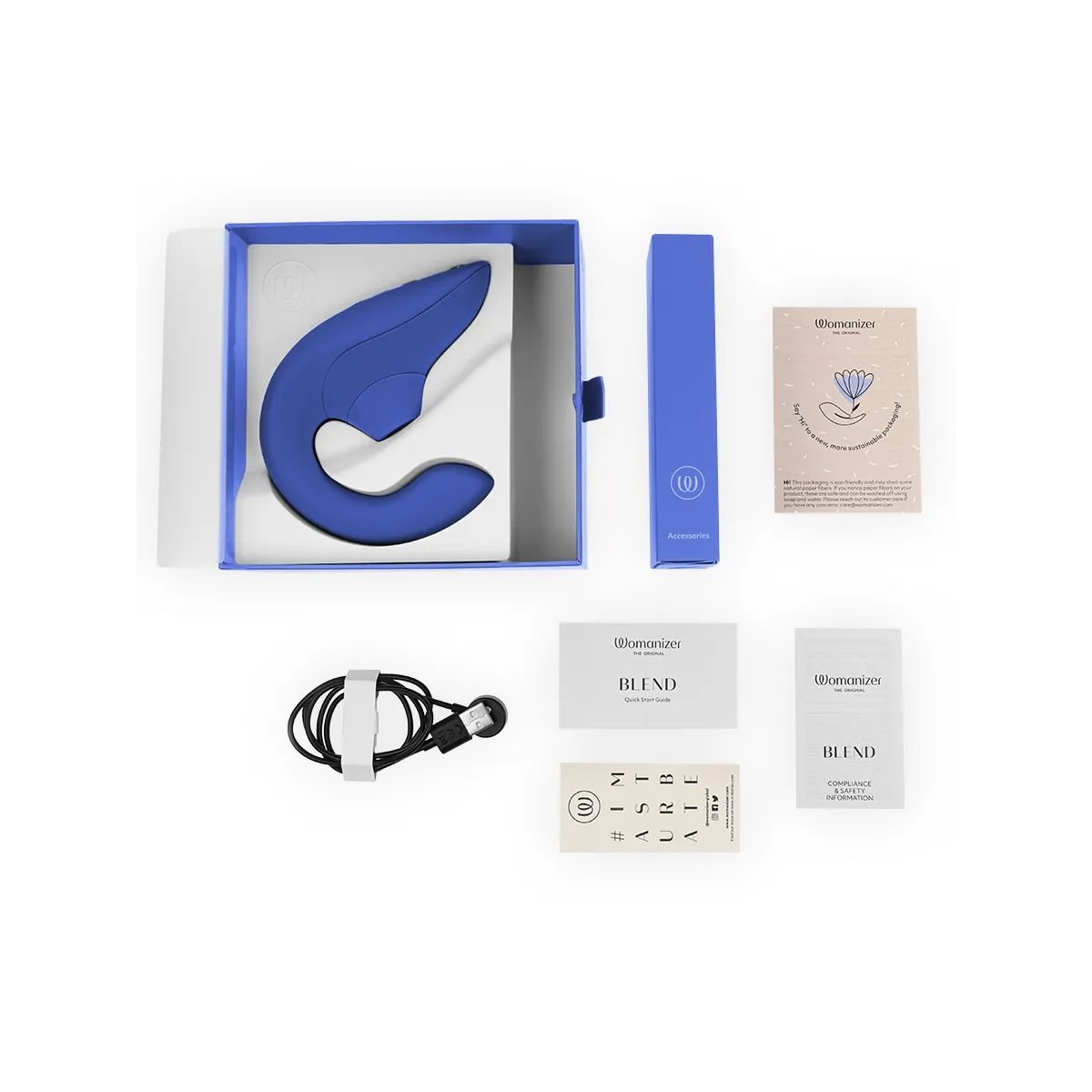 Blend Rabbit Vibrator Stimulator Vibrant Blue von Womanizer | Fesselliebe.de