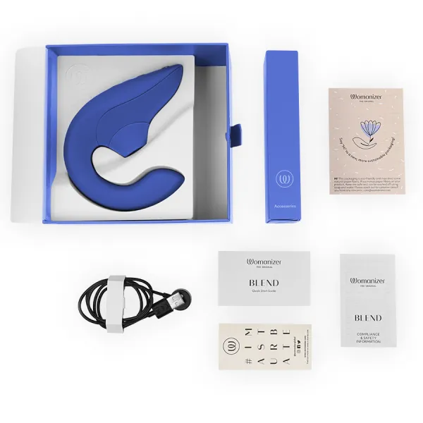 Blend Rabbit Vibrator Stimulator Vibrant Blue von Womanizer | Fesselliebe.de
