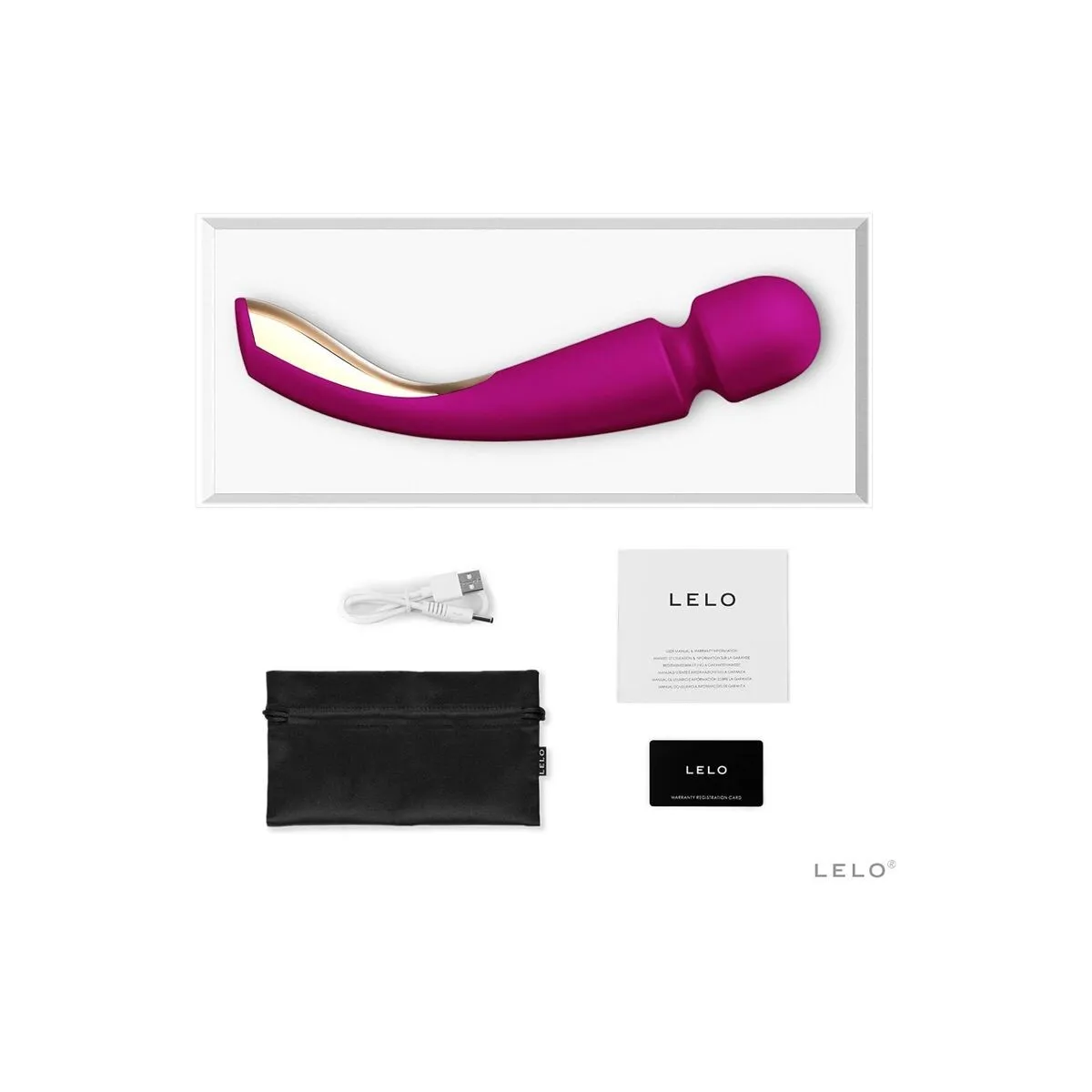 Smart Wand Medium 2 Deep Rose Massager von Lelo | Fesselliebe.de