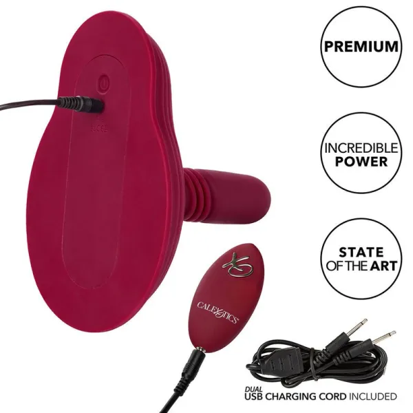 Rider Massager Doppelmotor mit Fernbedienung Rot von Calexotics | Fesselliebe.de