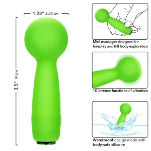 Neon Vibes The Bubbly Vibe Mini-Massager 10 Vibrationen Grün von Calexotics