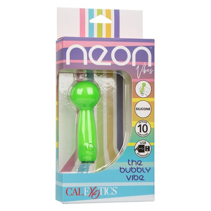 Neon Vibes The Bubbly Vibe Mini-Massager 10 Vibrationen Grün von Calexotics | Fesselliebe.de