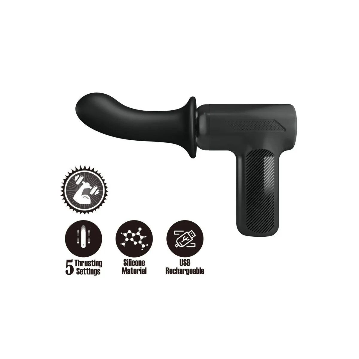 Dj Doctor Massager 5 Einstellungen Schwarz von Pretty Love C-Type | Fesselliebe.de