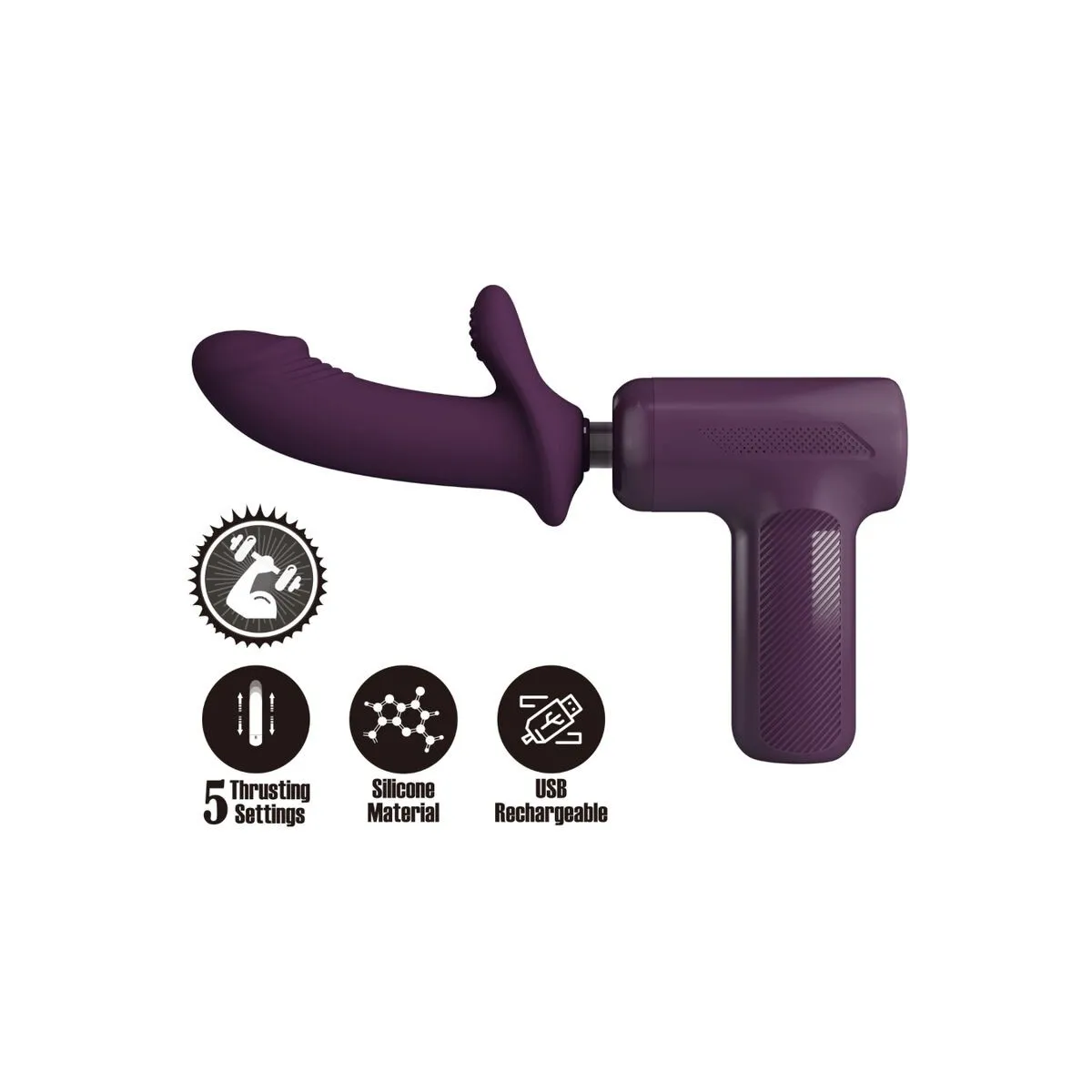 Dj Scholar Massager 5 Einstellungen Lila von Pretty Love C-Type | Fesselliebe.de