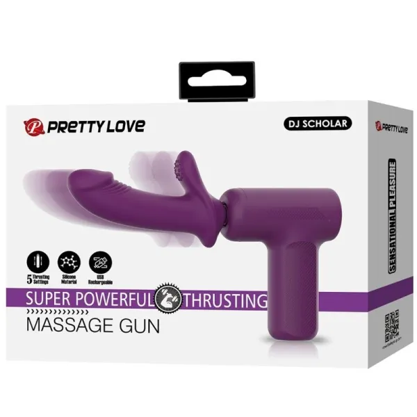 Dj Scholar Massager 5 Einstellungen Lila von Pretty Love C-Type | Fesselliebe.de