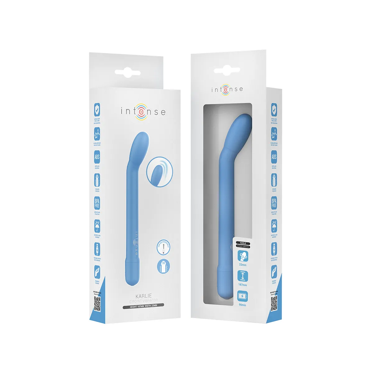 Karlie wiederaufladbarer G-Punkt-Stimulator Blau von Intense Fun | Fesselliebe.de