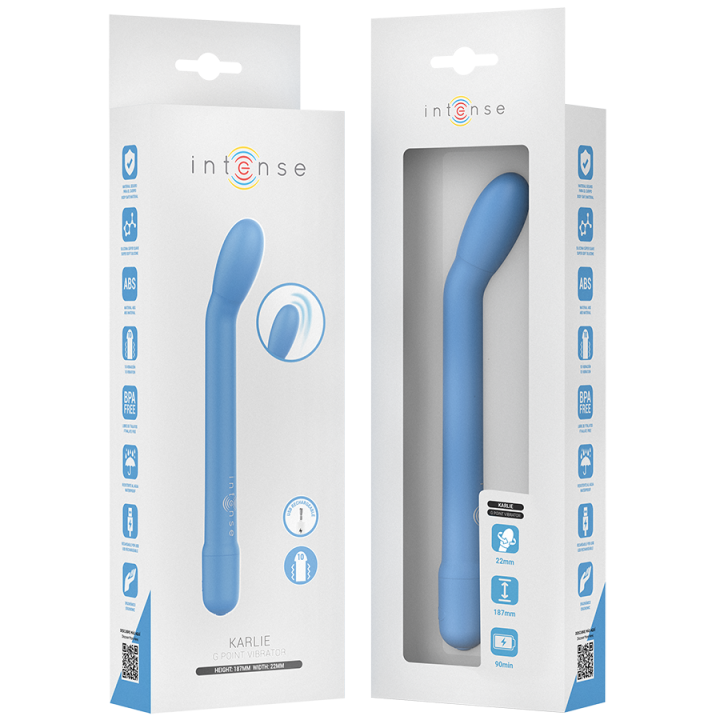 Karlie wiederaufladbarer G-Punkt-Stimulator Blau von Intense Fun | Fesselliebe.de