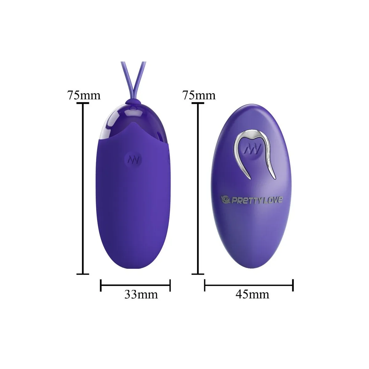 Berger Youth mit Fernbedienung Vibrierendes Ei Violett von Pretty Love Youth | Fesselliebe.de