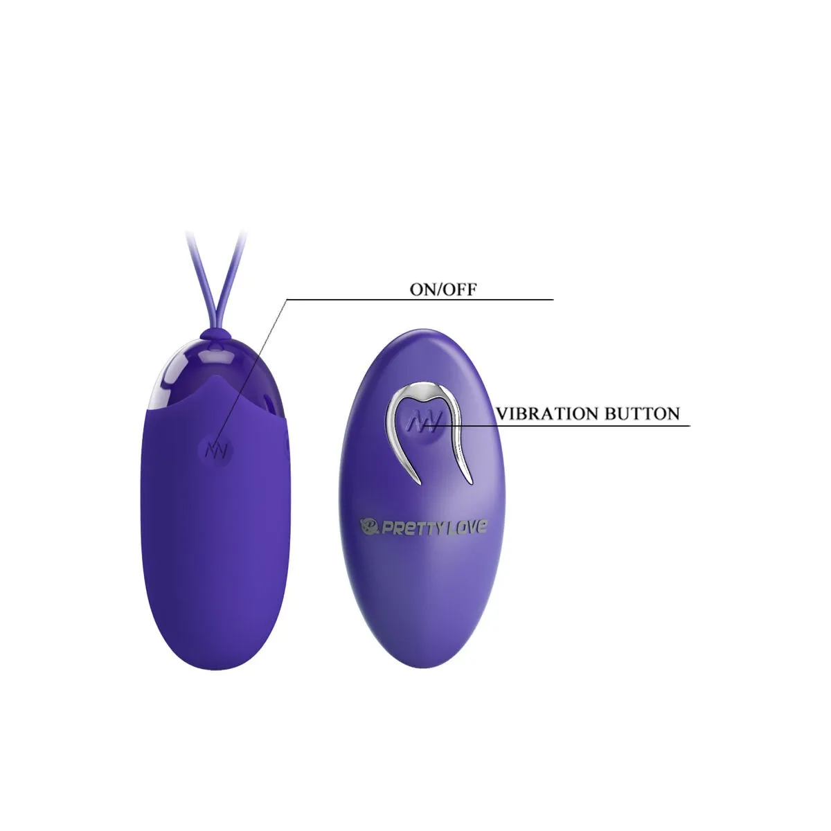 Berger Youth mit Fernbedienung Vibrierendes Ei Violett von Pretty Love Youth | Fesselliebe.de