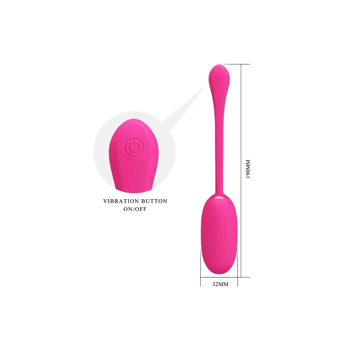 Doreen wiederaufladbares Vibrierendes Ei Magenta mit Fernbedienung von Pretty Love Smart | Fesselliebe.de