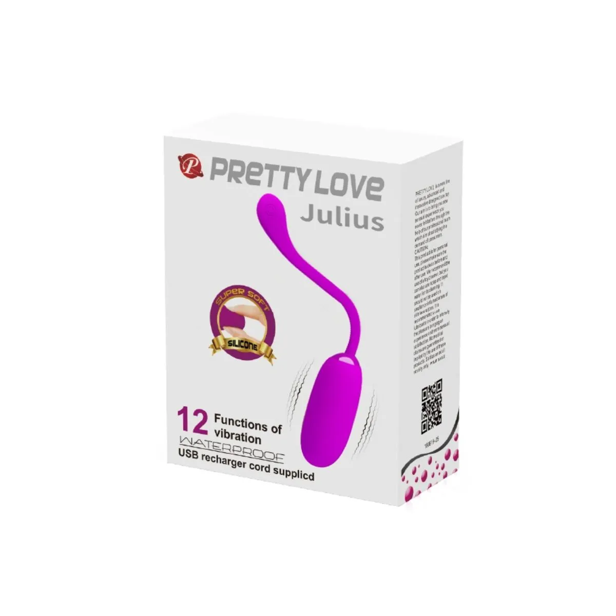 Julius Wasserdichtes, wiederaufladbares Vibrationsei Lila von Pretty Love Smart | Fesselliebe.de