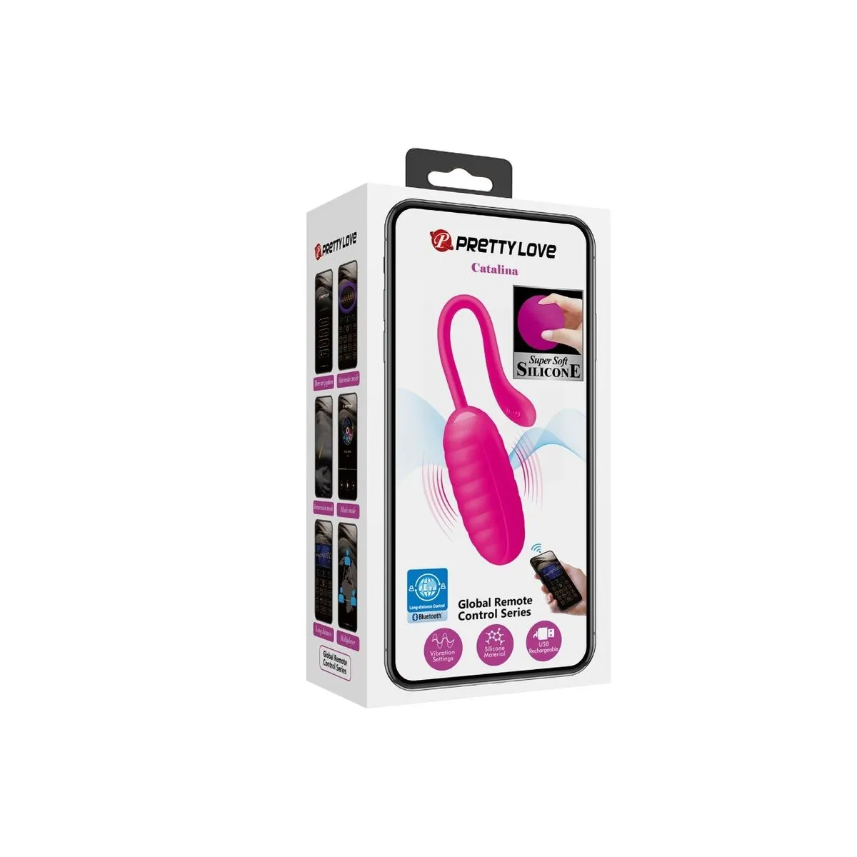 Catalina Pink wiederaufladbares Vibrierendes Ei von Pretty Love Smart | Fesselliebe.de