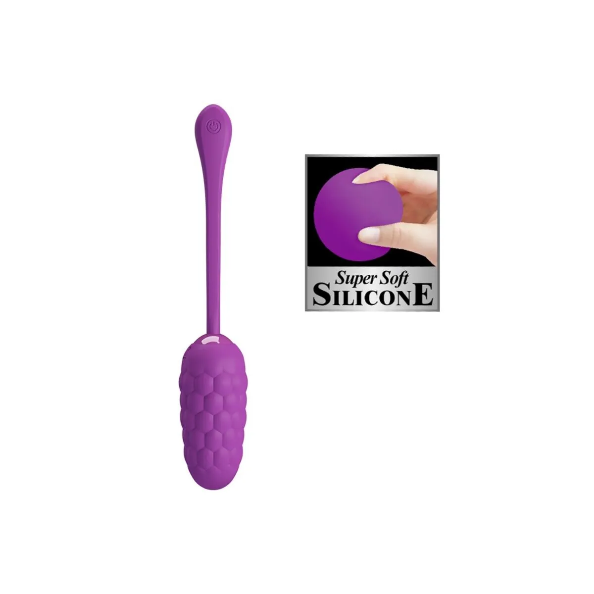 Vibrierendes Ei mit Lila wiederaufladbarer Meerestextur von Pretty Love Smart | Fesselliebe.de