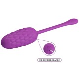 Vibrierendes Ei mit Lila wiederaufladbarer Meerestextur von Pretty Love Smart | Fesselliebe.de
