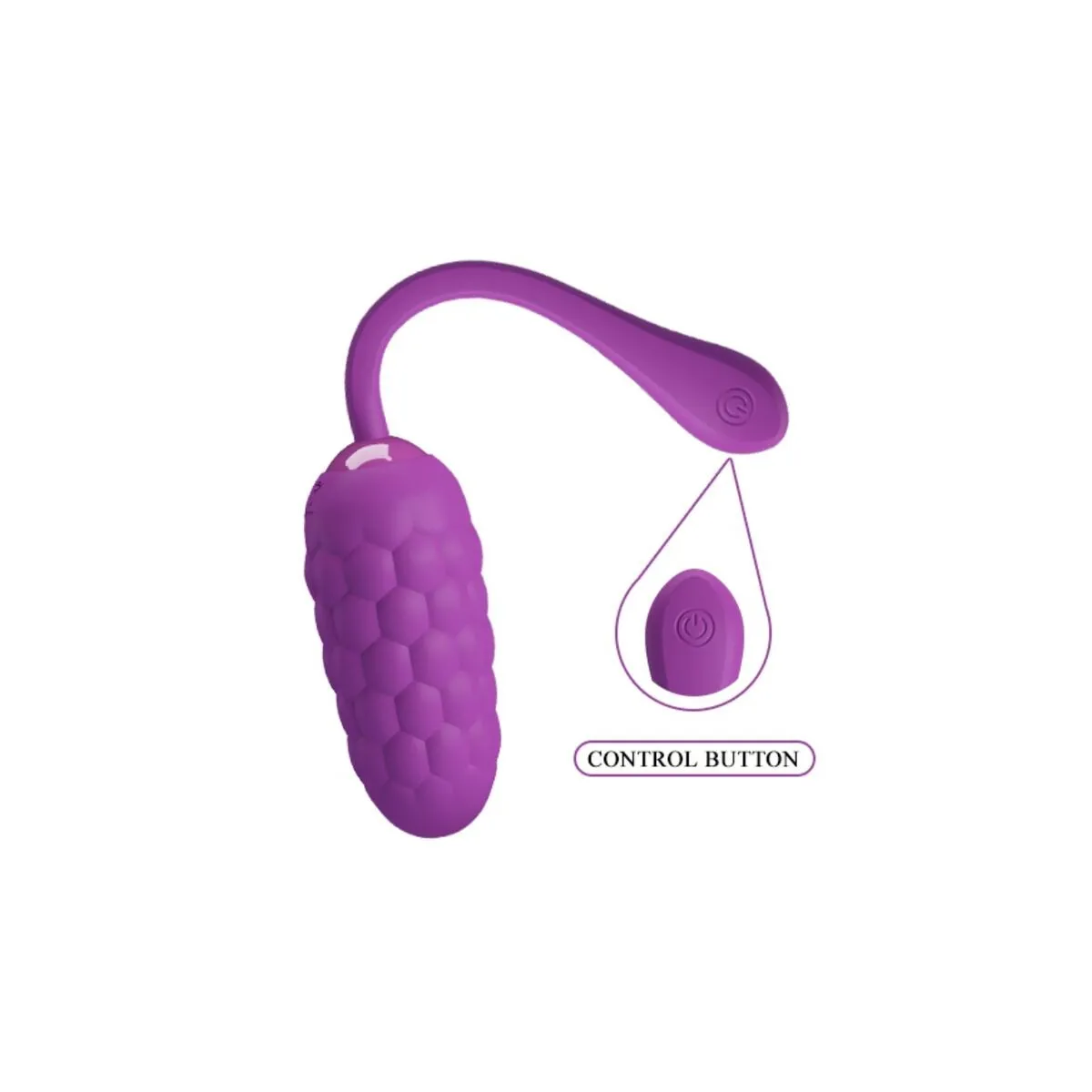 Vibrierendes Ei mit Lila wiederaufladbarer Meerestextur von Pretty Love Smart | Fesselliebe.de