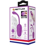 Vibrierendes Ei mit Lila wiederaufladbarer Meerestextur von Pretty Love Smart | Fesselliebe.de