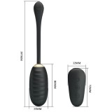 Doreen Luxury wiederaufladbares Vibrierendes Ei Schwarz mit Fernbedienung von Pretty Love Smart | Fesselliebe.de
