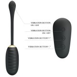 Doreen Luxury wiederaufladbares Vibrierendes Ei Schwarz mit Fernbedienung von Pretty Love Smart | Fesselliebe.de