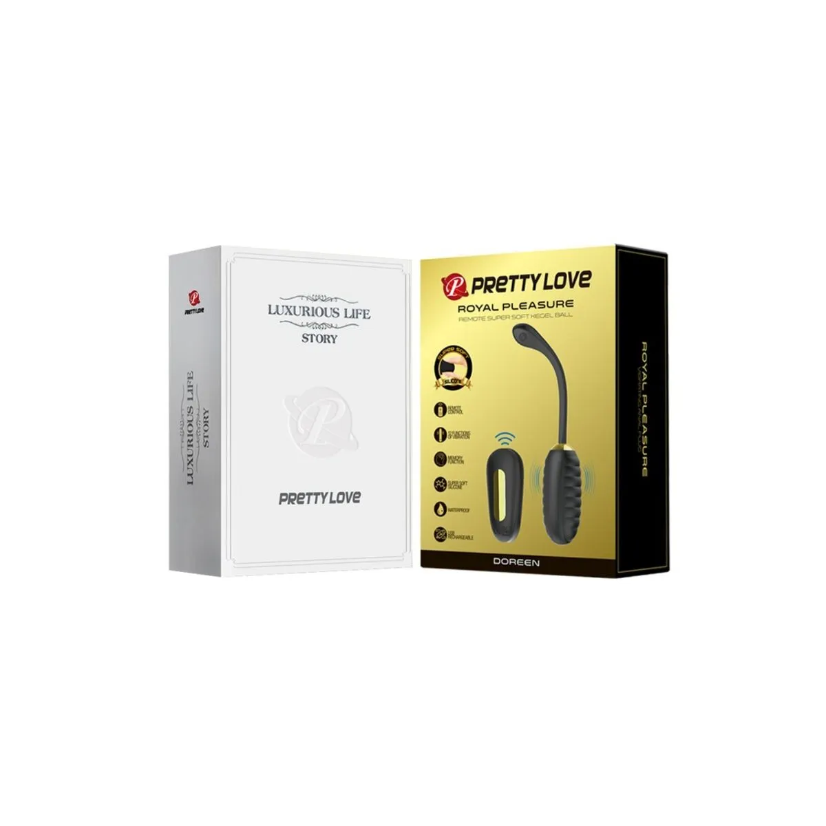 Doreen Luxury wiederaufladbares Vibrierendes Ei Schwarz mit Fernbedienung von Pretty Love Smart | Fesselliebe.de