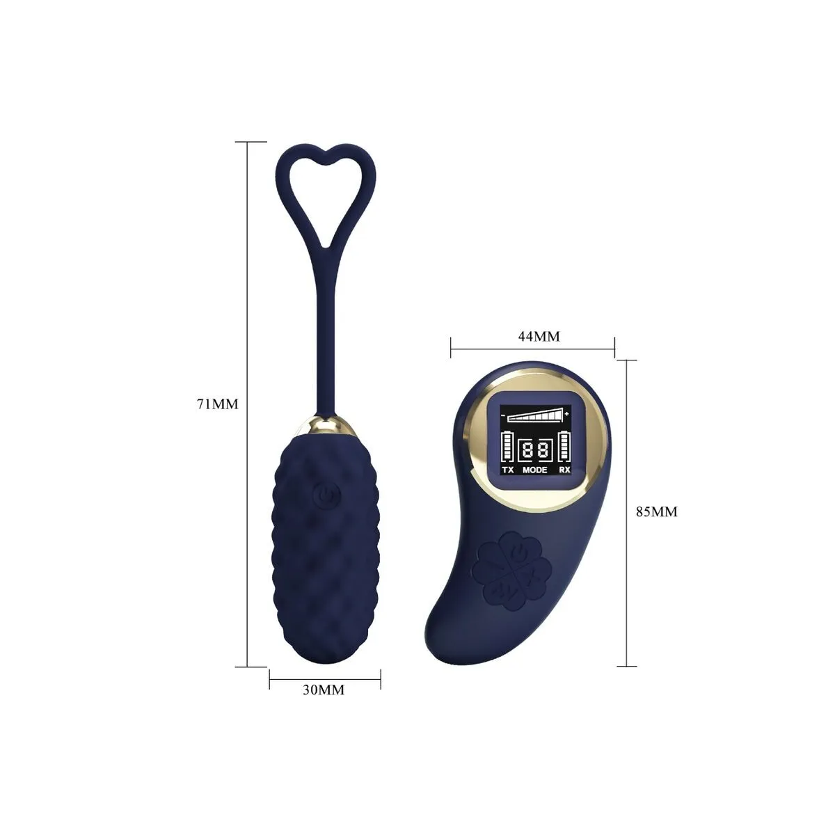 Vivian Blue Vibrations-Ei mit Fernbedienung von Pretty Love Led | Fesselliebe.de