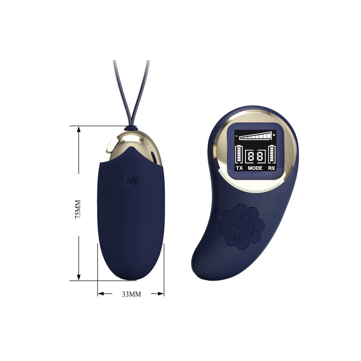 Mina Vibrierendes Ei mit Fernbedienung Blau von Pretty Love Led | Fesselliebe.de