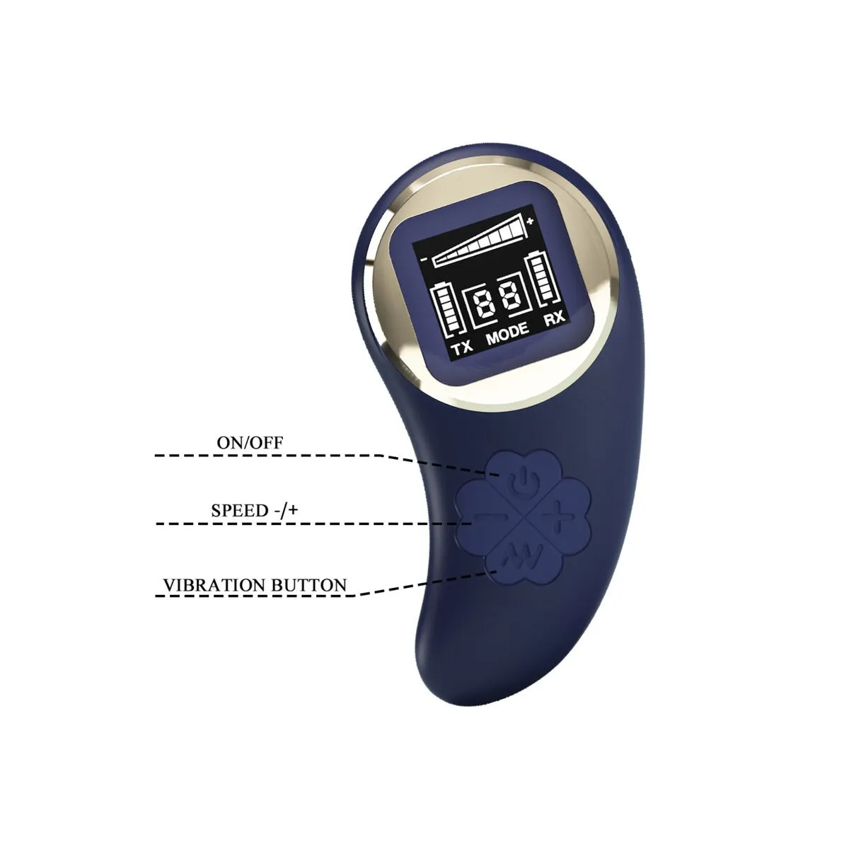 Mina Vibrierendes Ei mit Fernbedienung Blau von Pretty Love Led | Fesselliebe.de