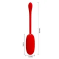 Julius Wasserdichtes, wiederaufladbares Vibrierendes Ei Rot von Pretty Love Smart