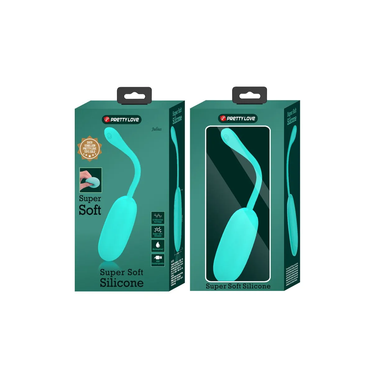 Julius Wasserdichtes, wiederaufladbares Vibrierei Aqua Green von Pretty Love Smart | Fesselliebe.de