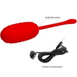 Kirk wiederaufladbares Vibrationsei Rot von Pretty Love Smart | Fesselliebe.de