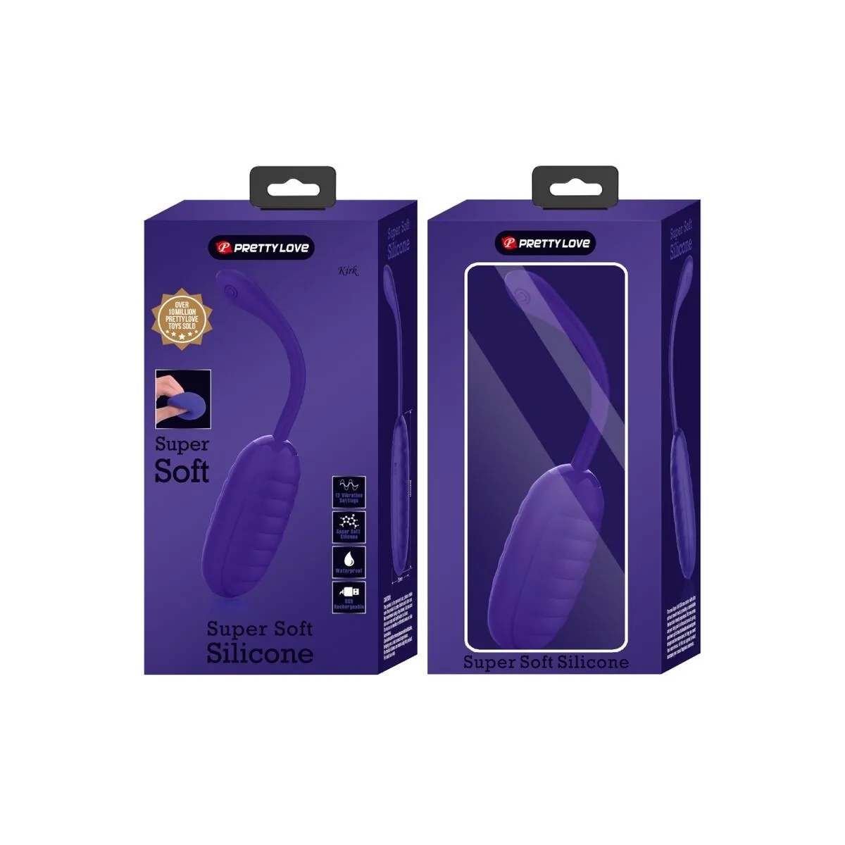 Kirk wiederaufladbares Vibrationsei Lila von Pretty Love Smart | Fesselliebe.de