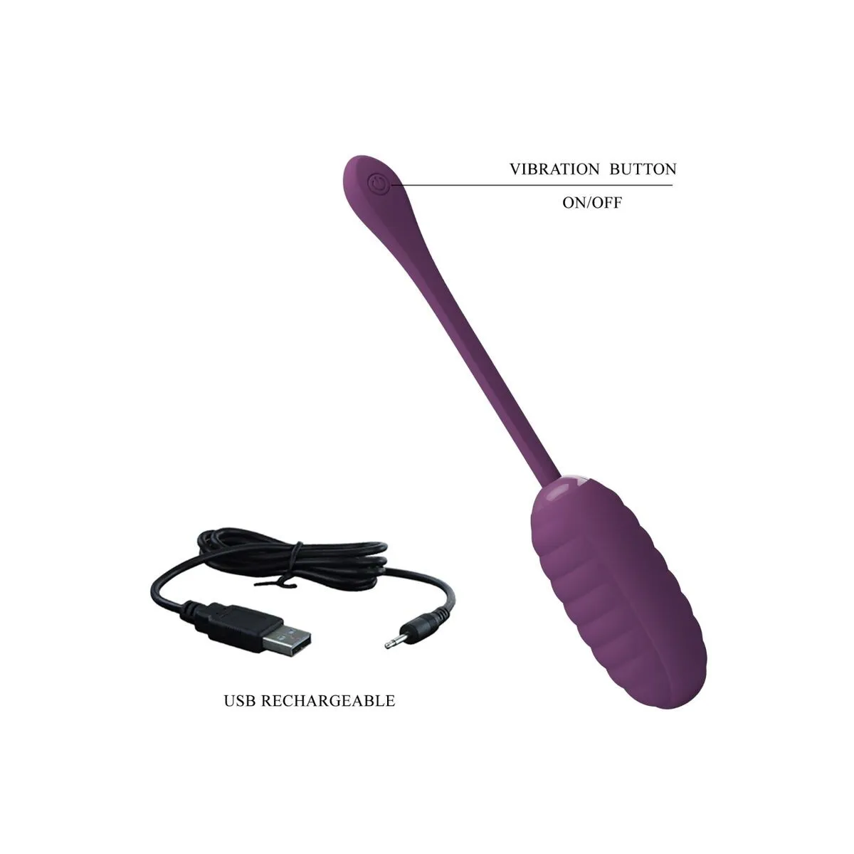 Casper Lila wiederaufladbares Vibrierendes Ei von Pretty Love Smart | Fesselliebe.de